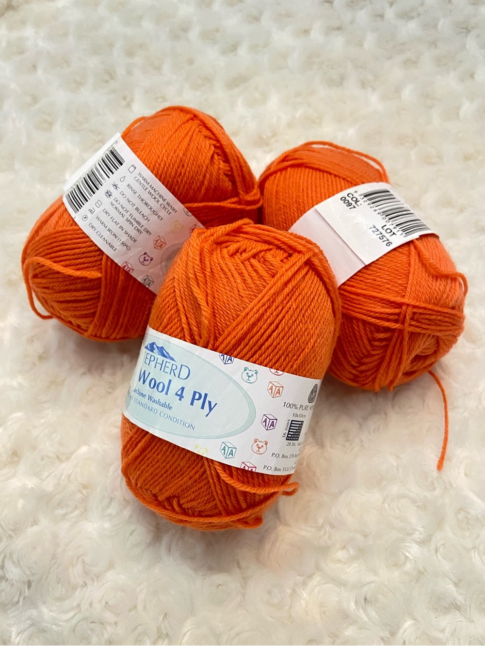 Shepherd Baby Wool 4-Ply Yarn 🧶 — Approx. 555 yards